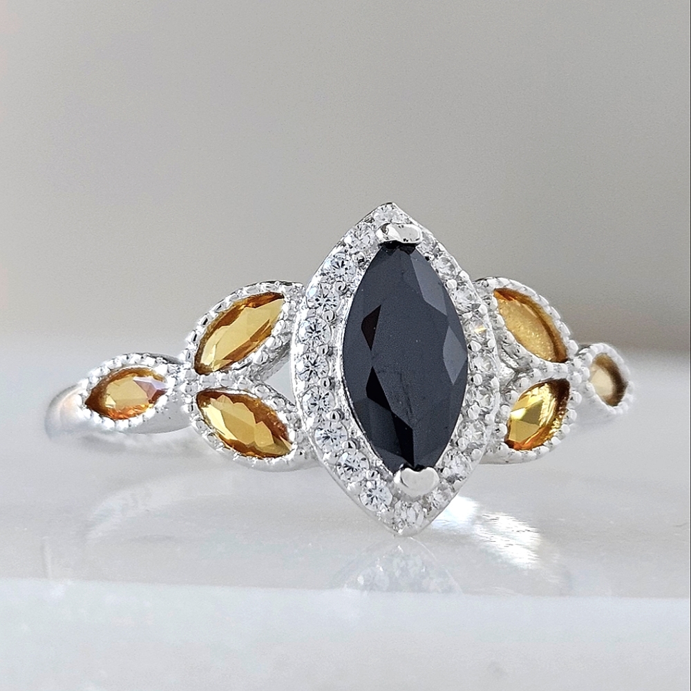 Charmed Aroma Harry Potter Hufflepuff ring, 925 Sterling Silver